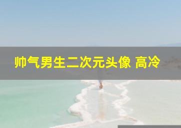 帅气男生二次元头像 高冷